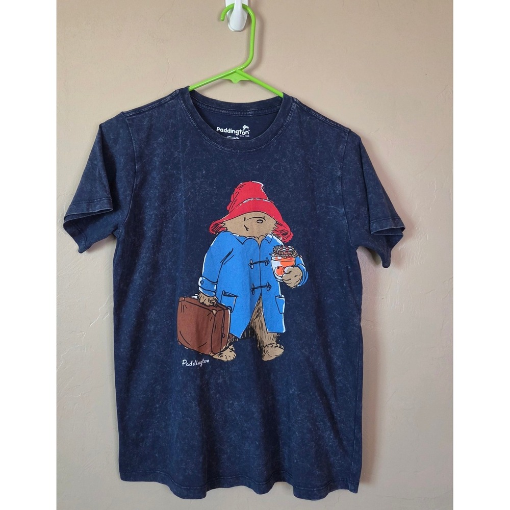 Paddington Bear Graphic T-Shirt Acid Wash 100% Cotton XS